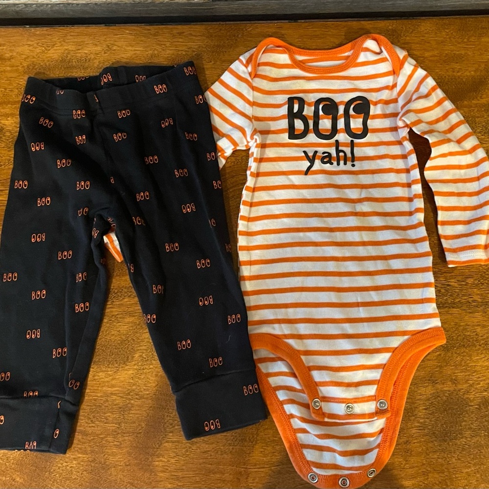 Just One You Size 12M Boo Yah! Halloween Outfit Long Sleeve & Pants